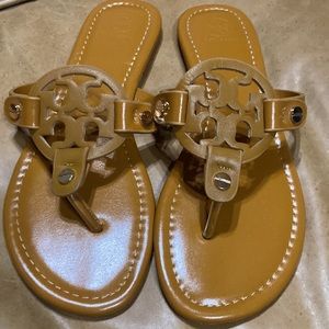 Tory Burch Miller Sandals size 8.5 in dark tan